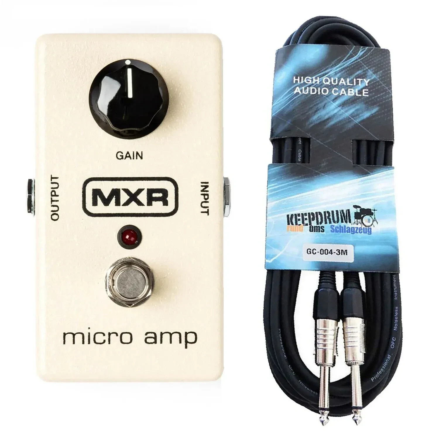 Педаль эффектов для электрогитары MXR M133 Micro Amp Booster с кабелем