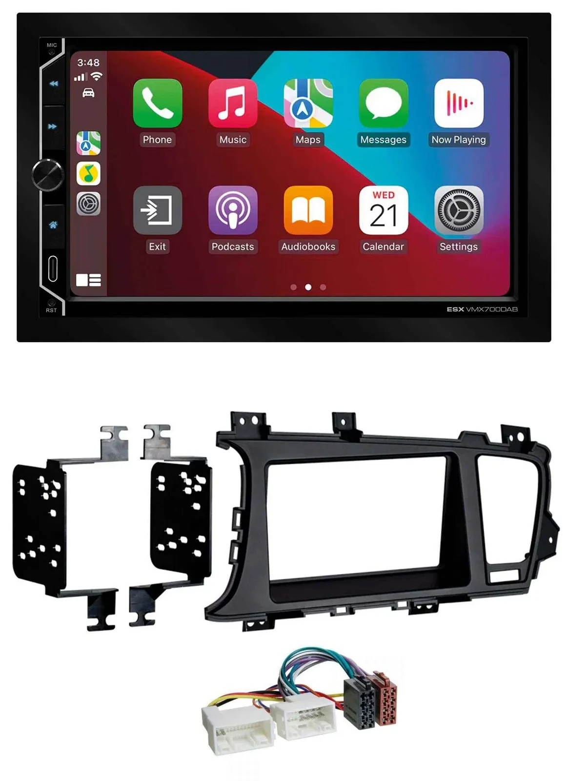 Автомагнитола ESX 2DIN, DAB, USB, MP3, Bluetooth для Kia Optima (с 2012)