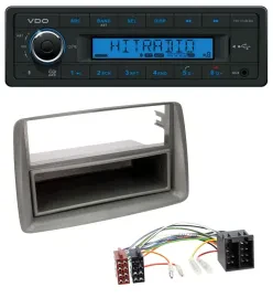 VDO Bluetooth AUX USB MP3 Autoradio für Fiat Panda (169 2003-2012) grau