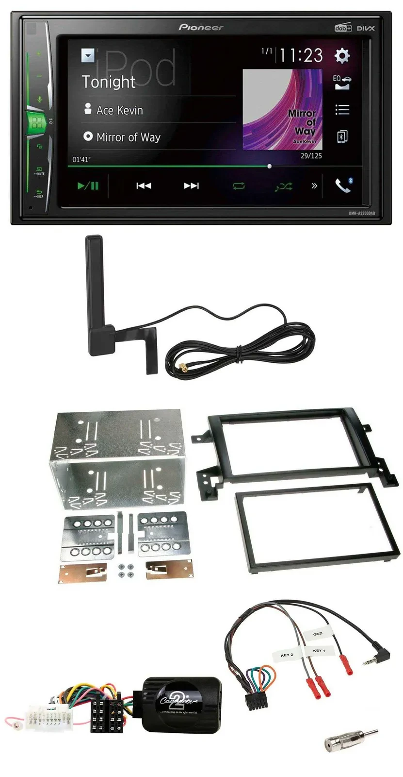 Pioneer MP3 DAB Lenkrad 2DIN Bluetooth Autoradio für Suzuki Grand Vitara 2005-20