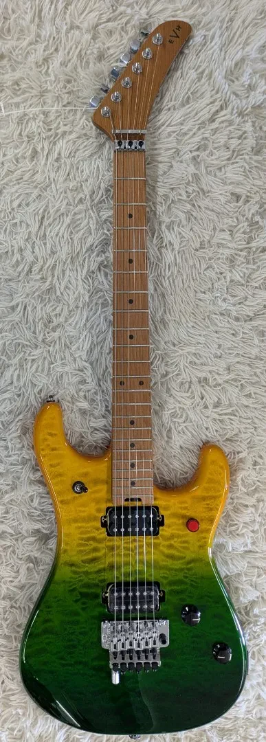 Электрогитара EVH 5150 Series Deluxe QM, верх из волнистого клёна, термообработанный клён, цвет Limeade Zest