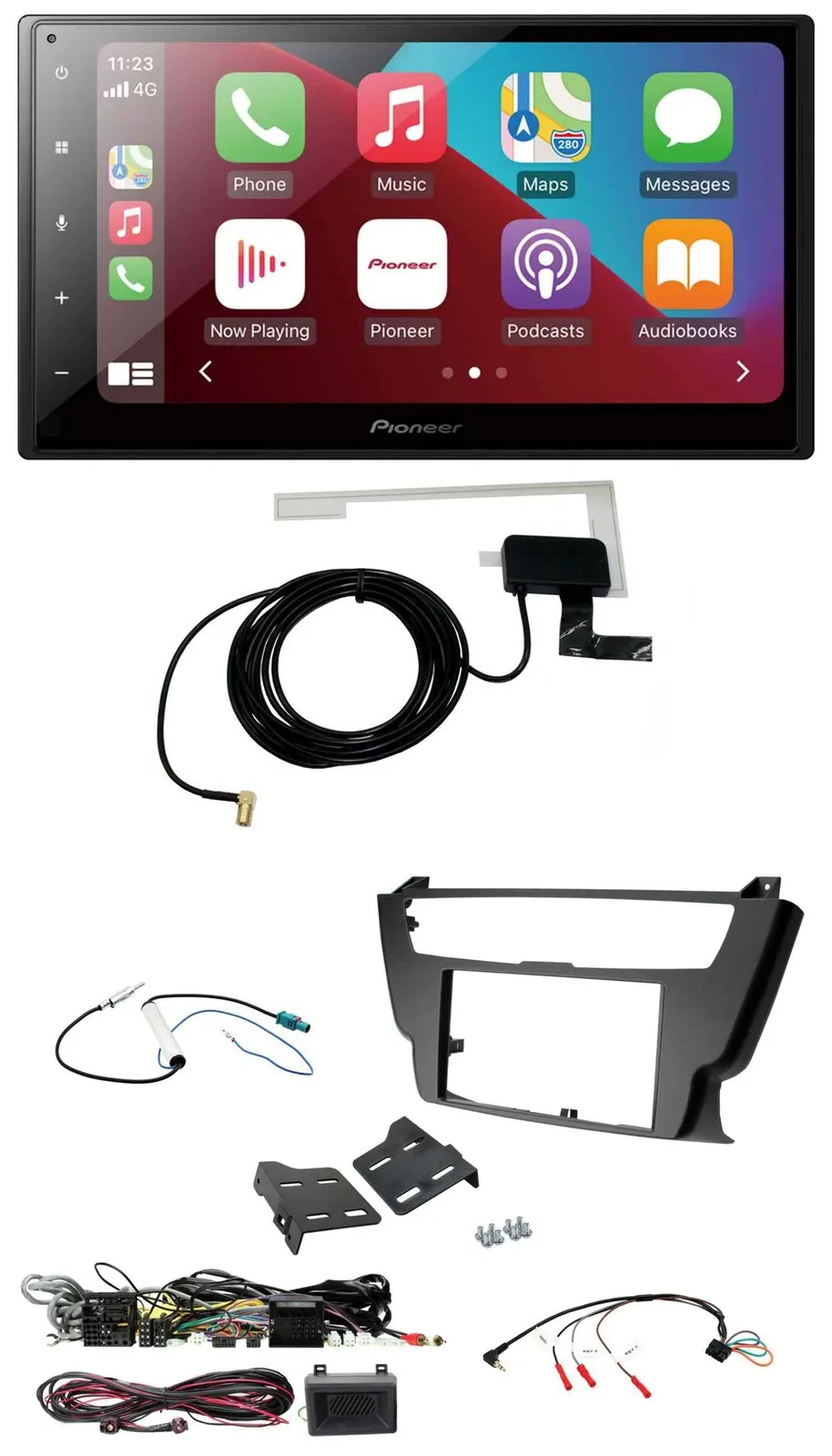 Pioneer USB Bluetooth DAB Lenkrad 2DIN Autoradio für BMW 3er 4er 2012-2016 ohne