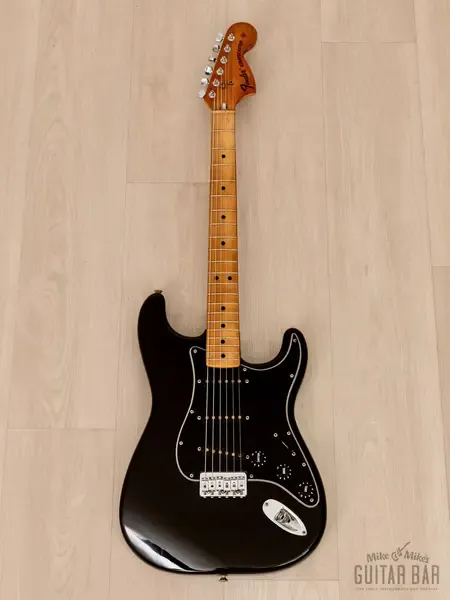 Электрогитара Fender Stratocaster Hardtail SSS Black w/case USA 1976