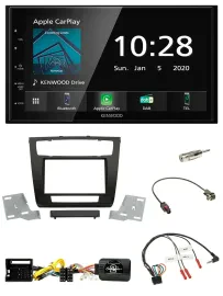Kenwood Bluetooth Lenkrad DAB USB 2DIN Autoradio für BMW 1er aut. Klima E81/E82/