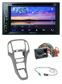Pioneer Bluetooth 2DIN USB DVD DAB MP3 Autoradio für Opel Astra J ab 09 Titangra