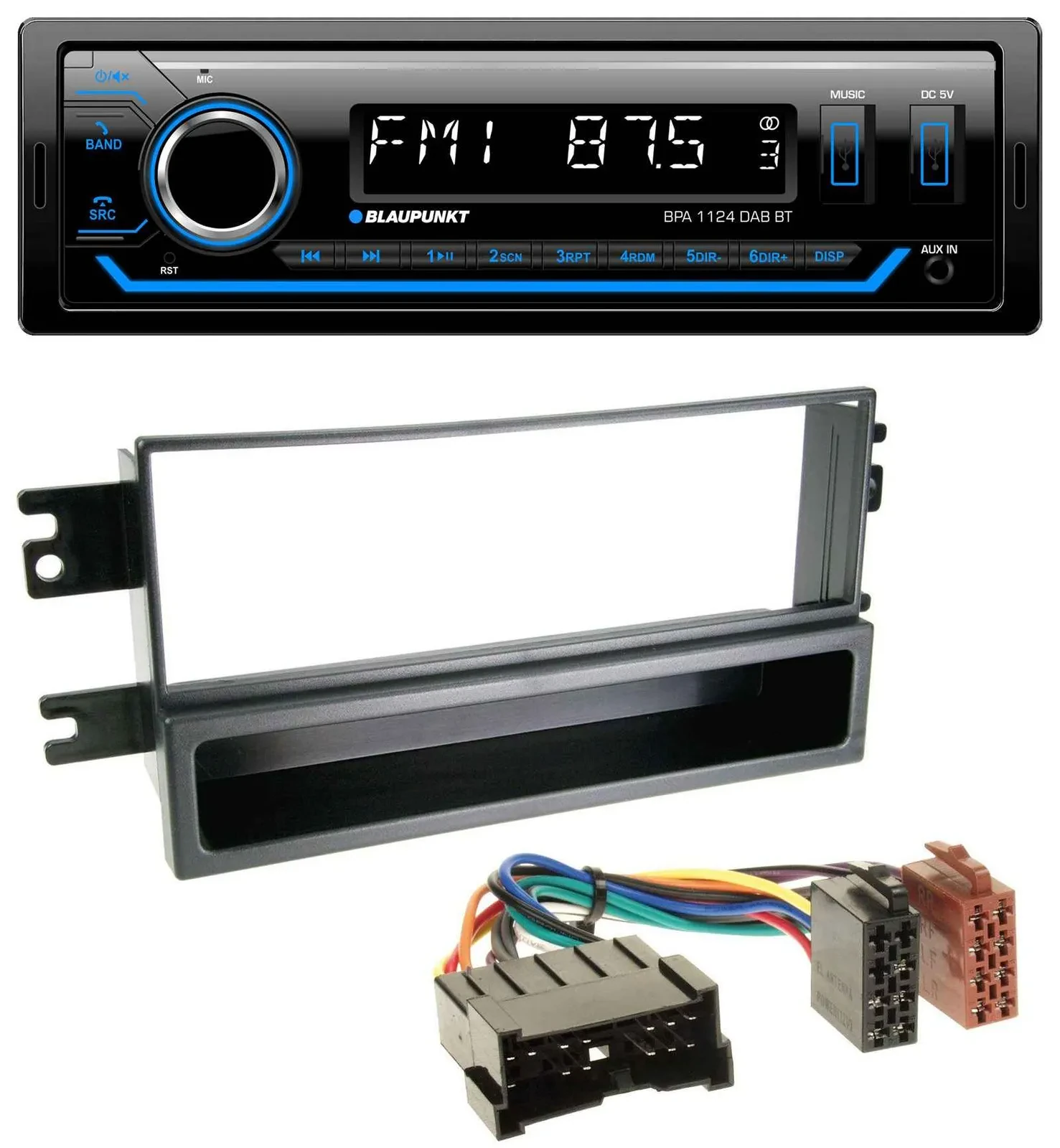 Blaupunkt Bluetooth USB DAB MP3 Autoradio für Kia Cerato (bis 2007)