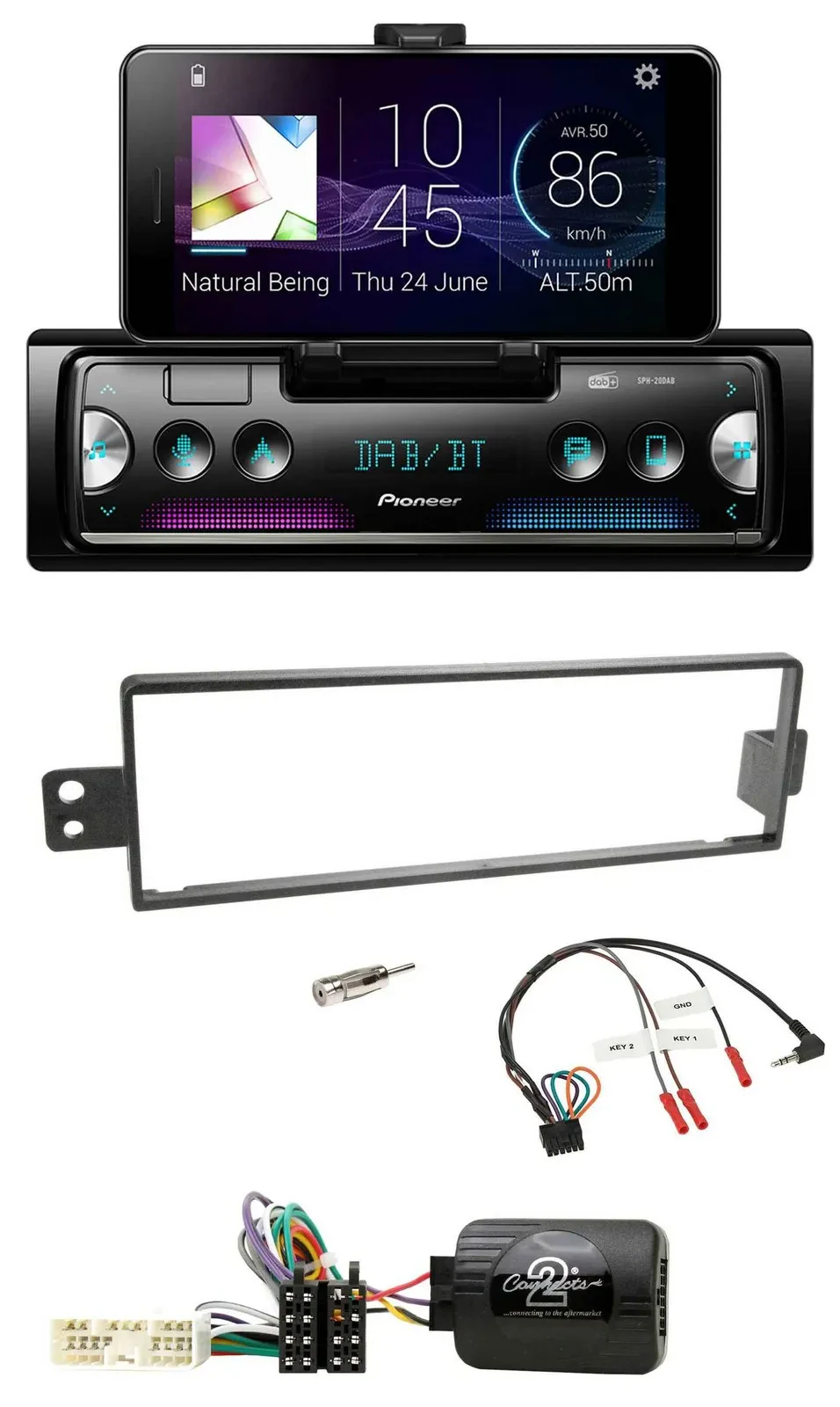 Pioneer USB Lenkrad Bluetooth DAB Autoradio für SsangYong Rexton 2003-2006 ohne