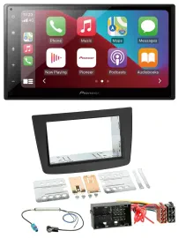 Автомагнитола для Alfa Romeo Mito (955) Pioneer 2DIN, DAB, Bluetooth, USB, MP3, черный