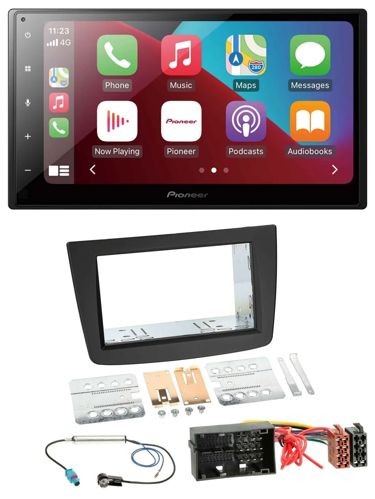 Автомагнитола для Alfa Romeo Mito (955) Pioneer 2DIN, DAB, Bluetooth, USB, MP3, черный