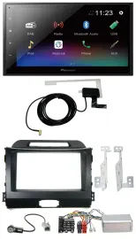 Автомагнитола Pioneer 2DIN, DAB, Bluetooth, USB, для Kia Sportage III (2010–2015), черный