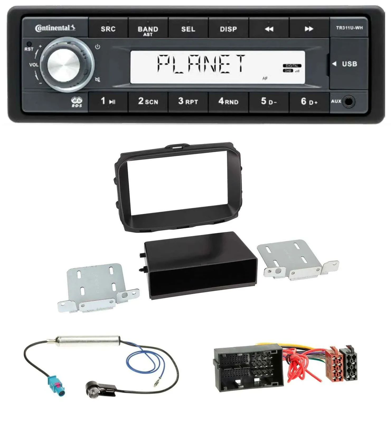 Автомагнитола для Alfa Romeo Giulietta 940 (рестайлинг) Continental 1DIN, USB, MP3, AUX