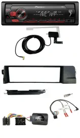 Pioneer 1DIN USB DAB MP3 Lenkrad Autoradio für BMW 3er E46 98-07 Profi Rundpin