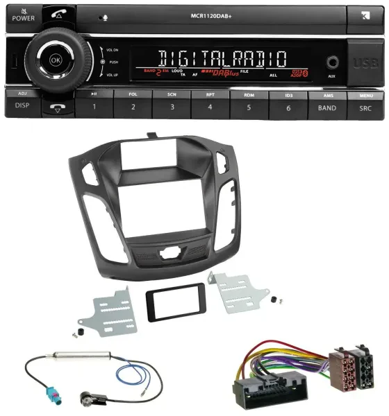 Kienzle Bluetooth MP3 USB DAB Autoradio für Ford Focus (DYB, 2011-2014)