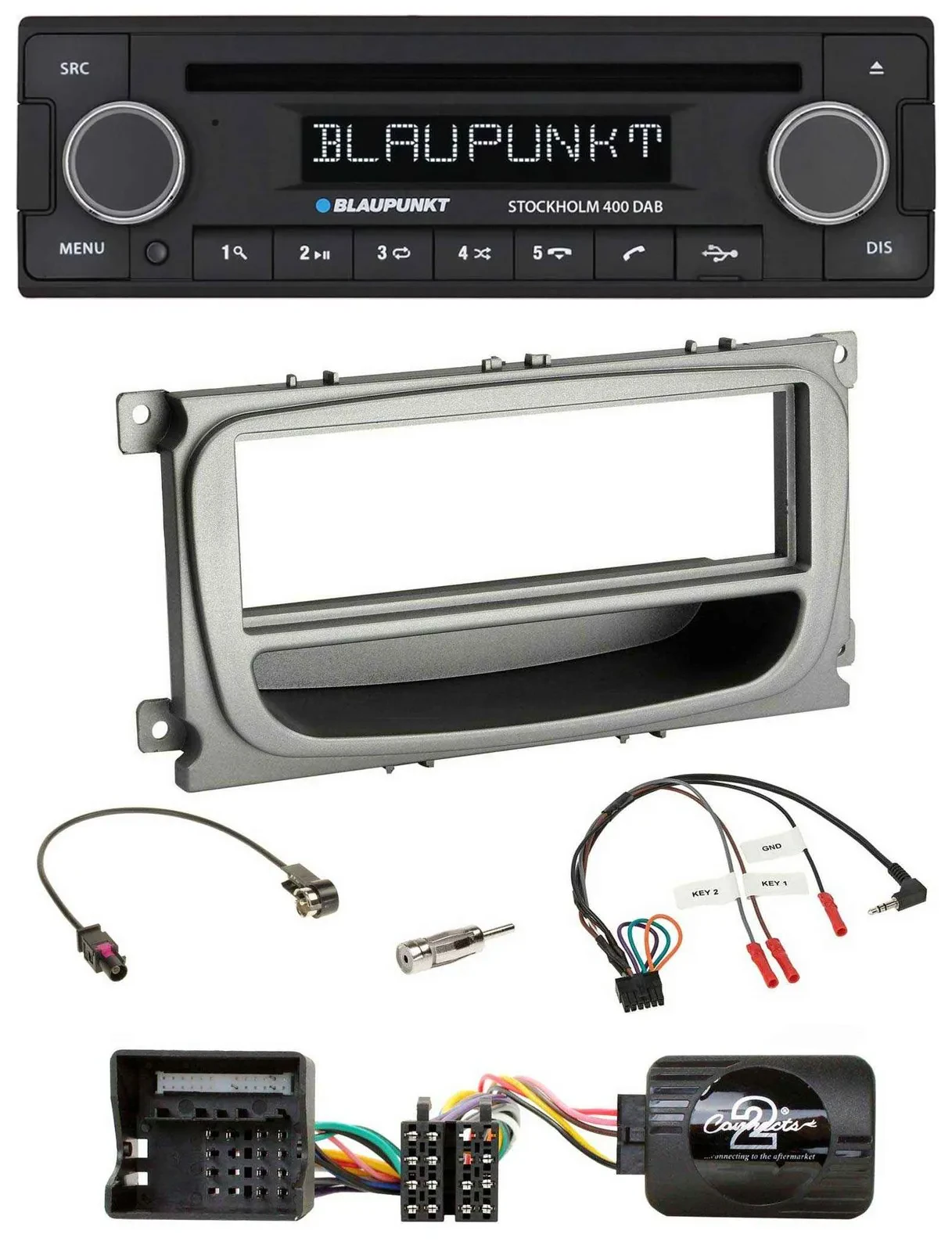 Blaupunkt Lenkrad Bluetooth DAB CD USB Autoradio für Ford Mondeo S-Max ab 2007 s