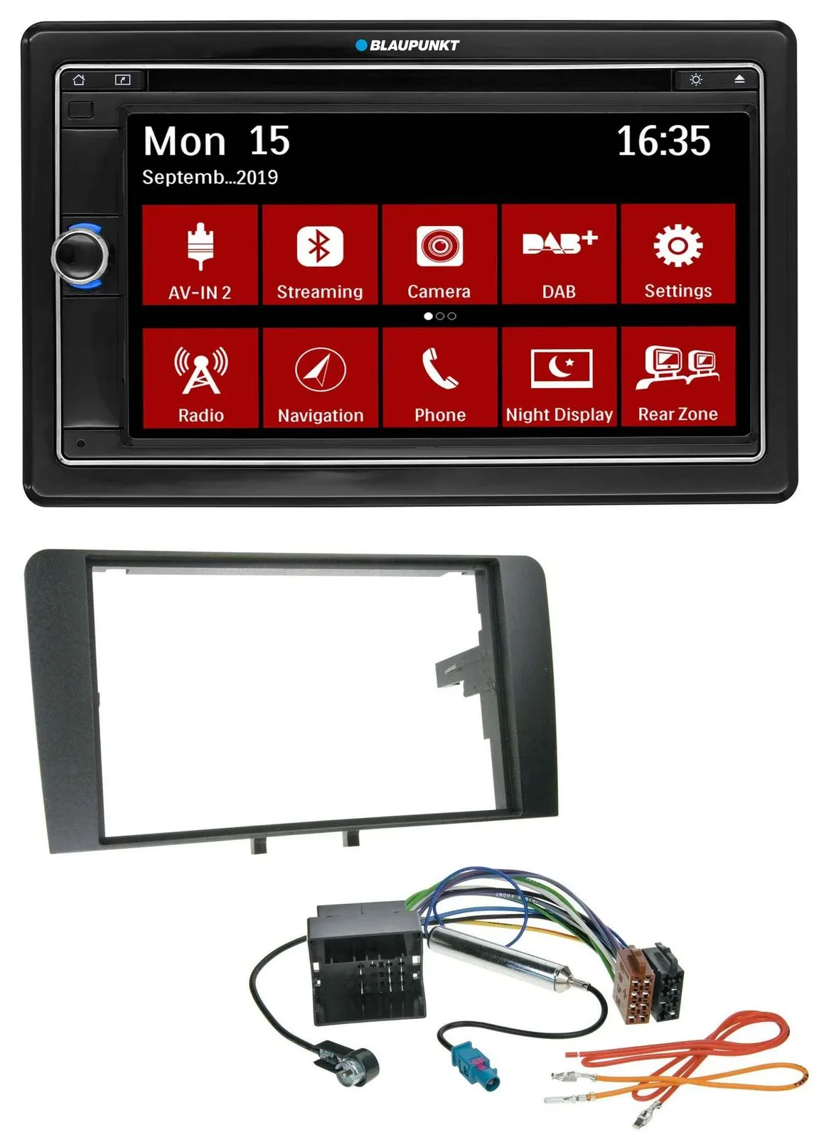 Blaupunkt Bluetooth DAB 2DIN USB DVD MP3 Autoradio für Audi A3 03-12 8P Quadlock