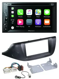 Pioneer MP3 USB DVD Bluetooth DAB 2DIN Autoradio für Kia Ceed (ab 12) schwarz