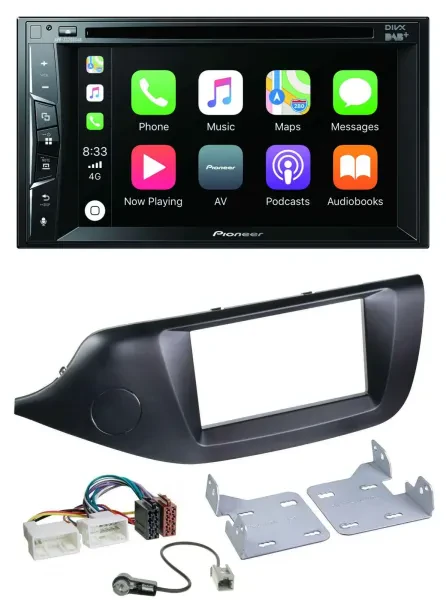 Pioneer MP3 USB DVD Bluetooth DAB 2DIN Autoradio für Kia Ceed (ab 12) schwarz