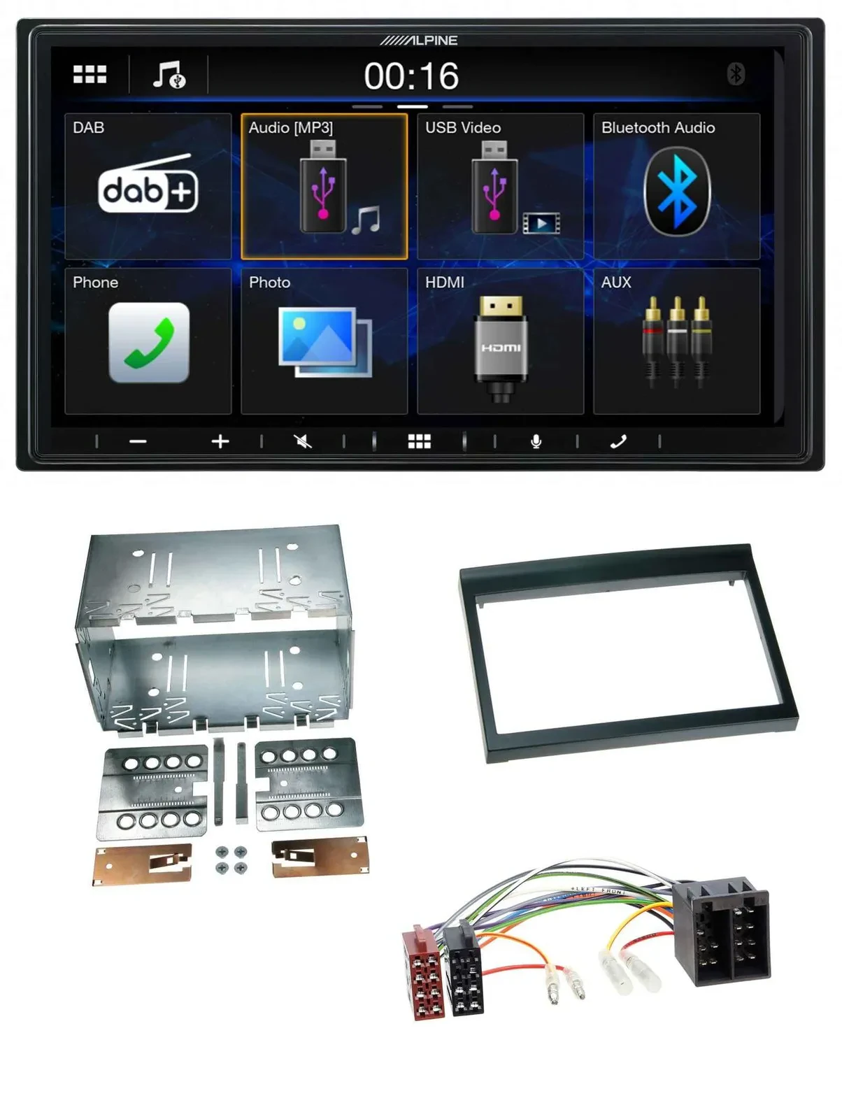 Автомагнитола для Porsche Boxster 1996–2004 Alpine 2DIN Bluetooth DAB USB MP3