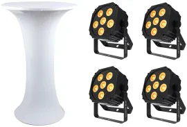 Прибор смены цвета Chauvet DJ Ezlink Par Q6 BT со стойкой (4 штуки)