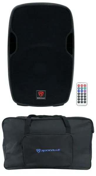 Rockville BPA15 15" Bluetooth 800 Watt DJ PA Speaker+Weatherproof Speaker Bag