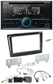 Kenwood CD 2DIN DAB USB Lenkrad Bluetooth Autoradio für Fiat Doblo ab 15 piano s