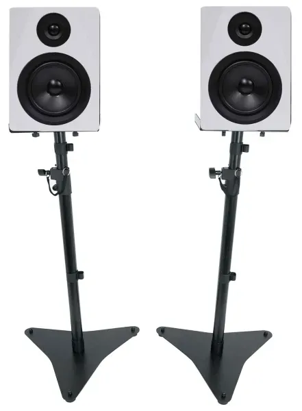 2) Rockville APM5W 5.25" 250w Powered Studio Monitors Speakers+Adjustable Stands