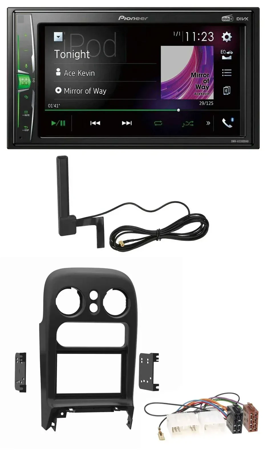 Автомагнитола для Mazda MX-5 (1994-1997) Pioneer 2DIN, MP3, DAB, AUX, Bluetooth