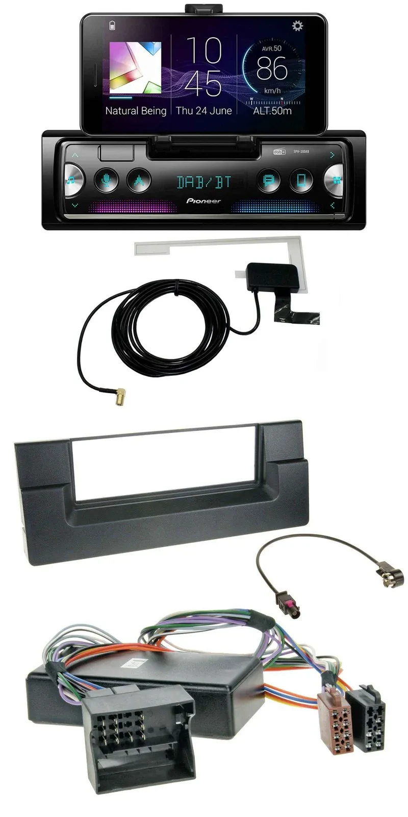 Pioneer DAB Bluetooth MP3 USB Autoradio für BMW X5 E53 5er E39 Aktivsystem Quadl