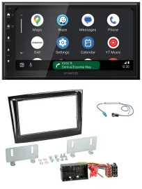 Kenwood DAB Bluetooth USB MP3 2DIN Autoradio für Fiat Doblo ab 2015 piano schwar