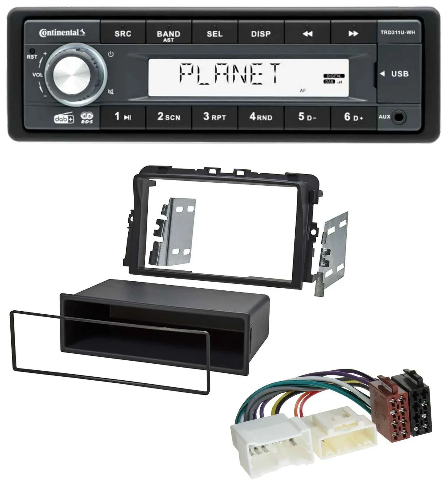 Continental MP3 AUX USB DAB 1DIN Autoradio für Opel Vivaro Combi J7 Kasten F7 11