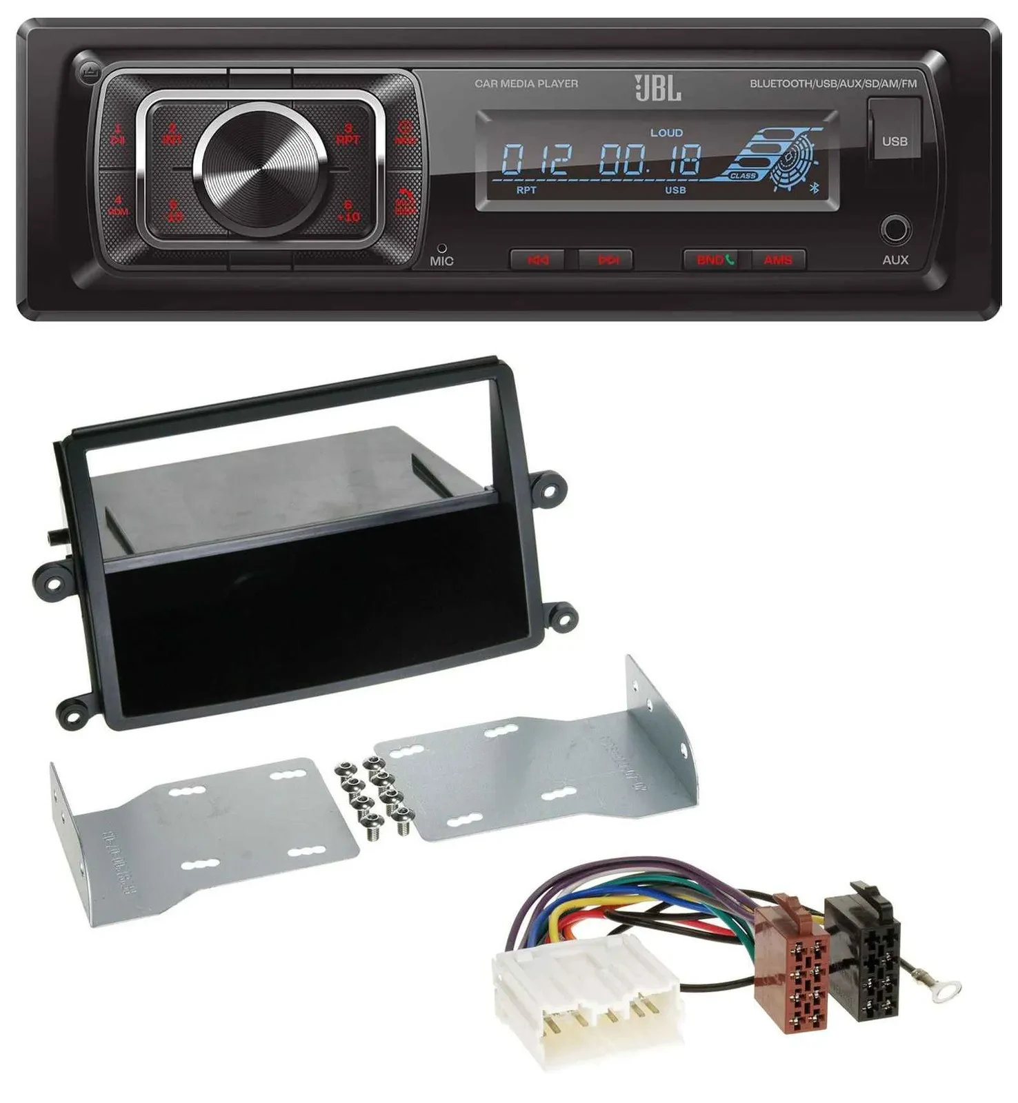 JBL SD AUX MP3 USB Bluetooth Autoradio für Mitsubishi L200 (KAOT, ab 2006)