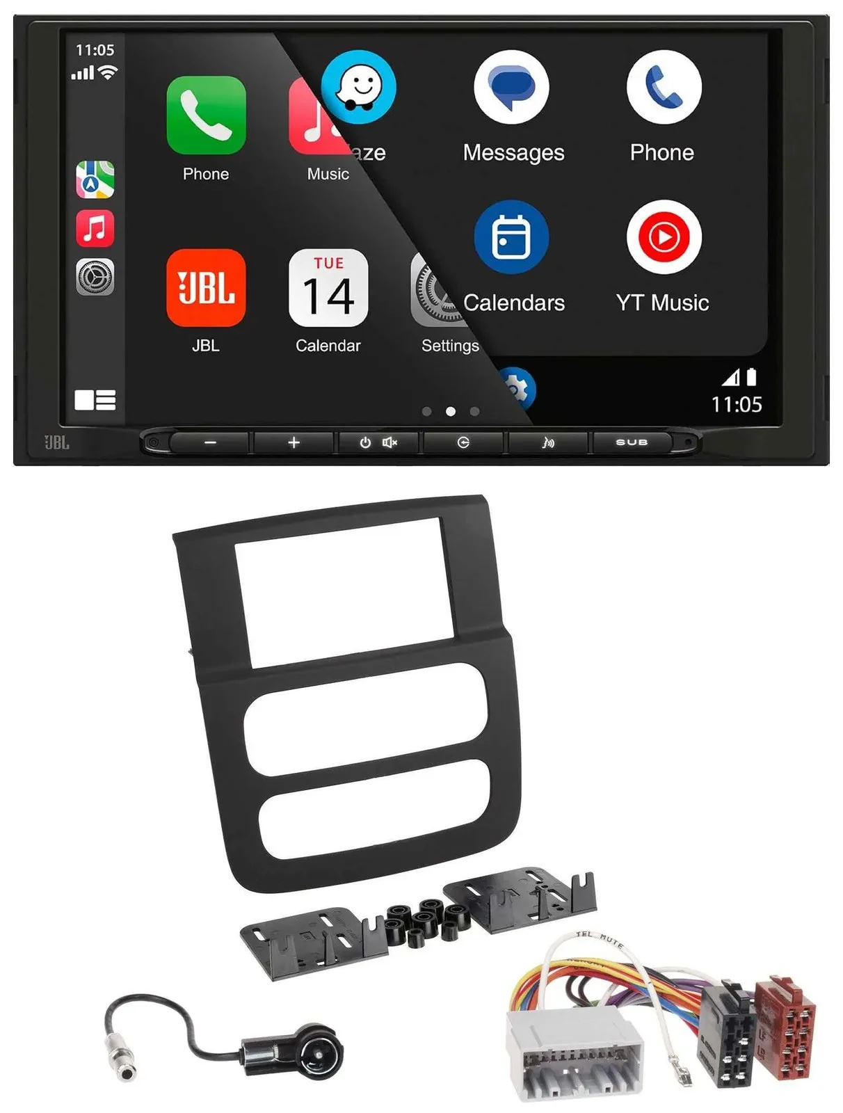 JBL USB 2DIN MP3 Bluetooth AUX Autoradio für Dodge RAM (2002-2006)