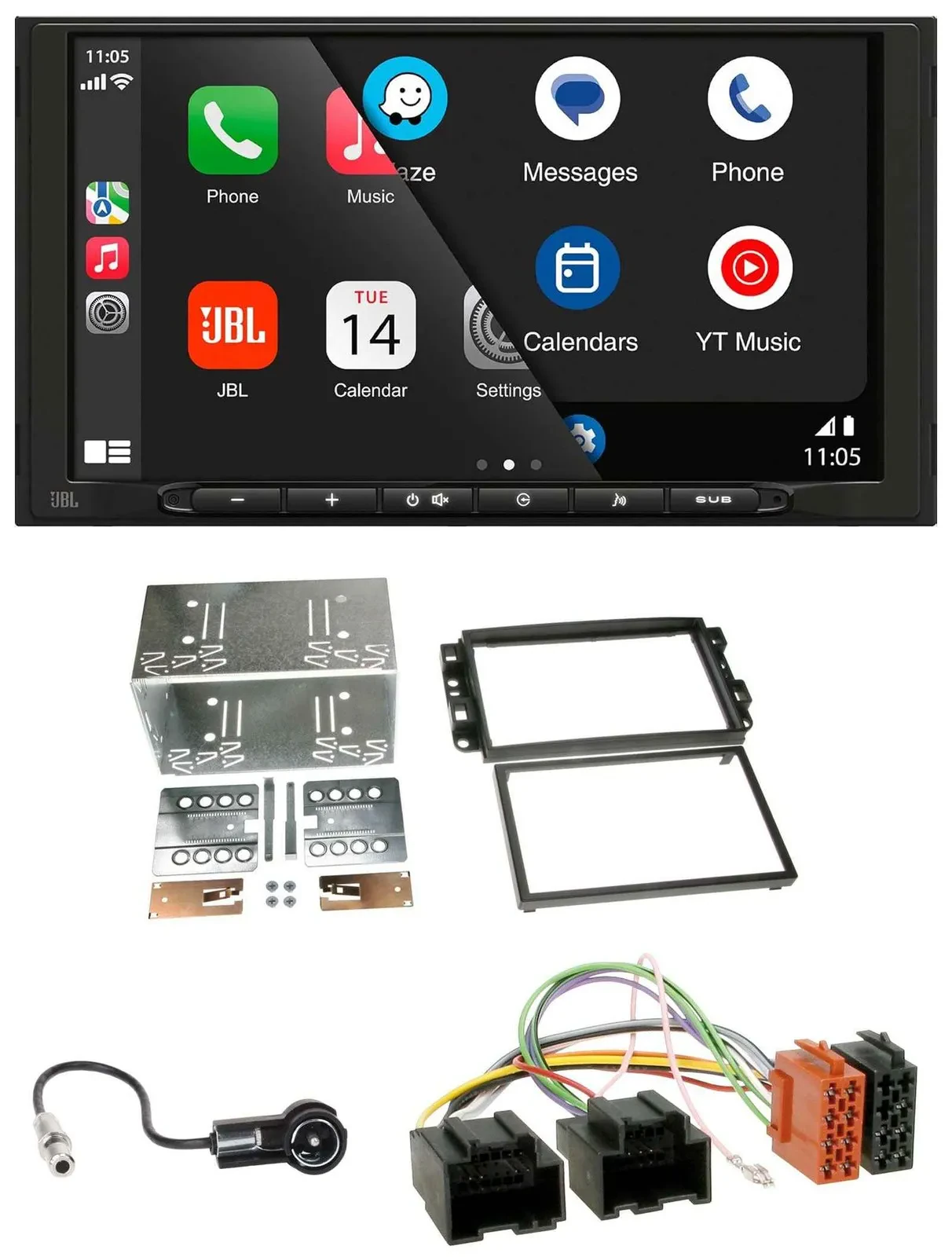 JBL MP3 DAB Bluetooth USB 2DIN Autoradio für Chevrolet Aveo Epica Captiva 06-11