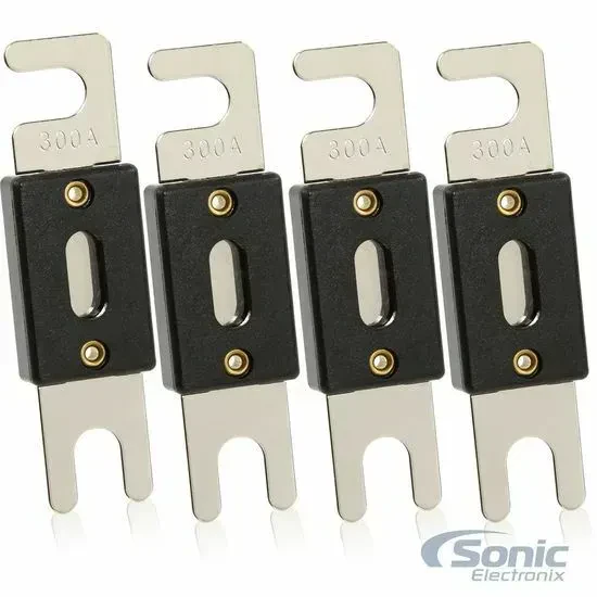 4 Pack Belva BANL300 of 300 Amp Nickel-Plated ANL Fuse