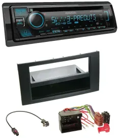 Автомагнитола Kenwood Bluetooth USB CD MP3 DAB для Ford Focus/Fiesta 2004–2008, чёрная