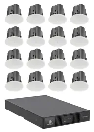 Потолочная акустика JBL Control 416C/T 6.5", 70V (набор, 16 шт.) с усилителем Crown CTD-4125