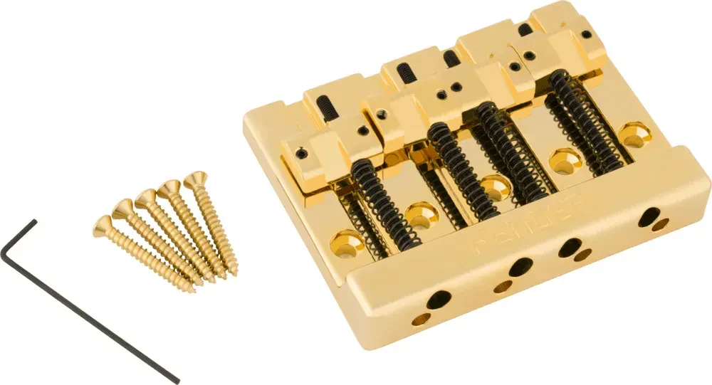 Бридж для бас-гитары Fender 099-4407-200 HiMass Gold