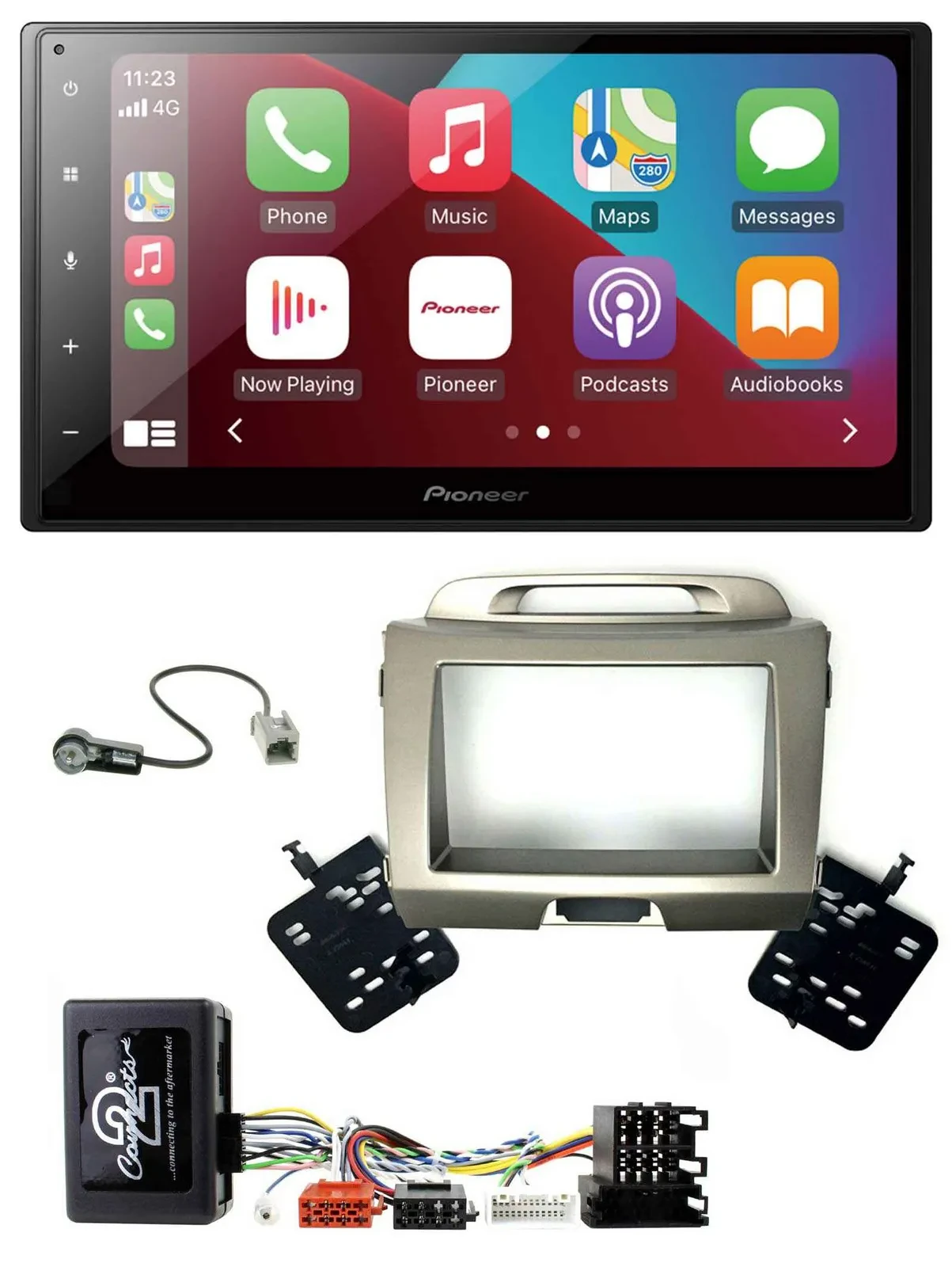 Pioneer USB Lenkrad DAB 2DIN Bluetooth Autoradio für Kia Sportage 3 Navi 10-15 s