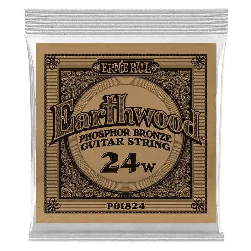 Струна для акустической гитары Ernie Ball P01824 Earthwood, фосфорная бронза, калибр 24