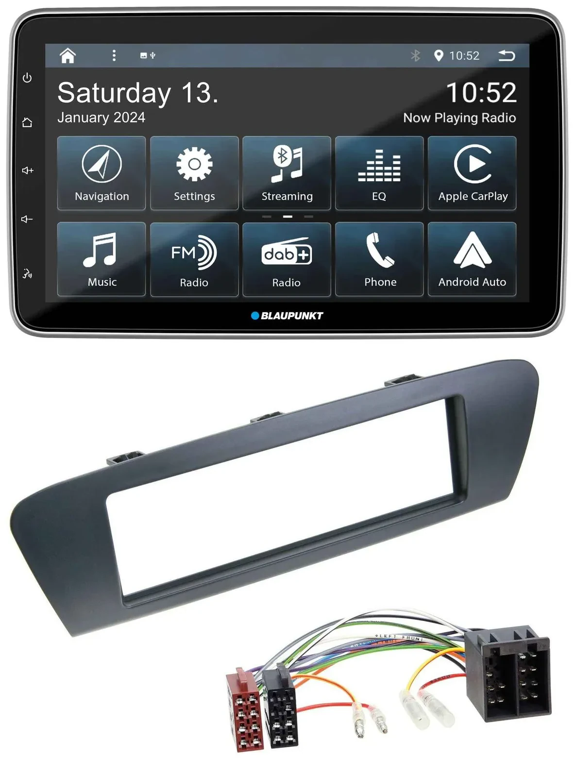 Blaupunkt USB DAB SD MP3 Bluetooth Autoradio für Renault Scenic (ab 09) - grau