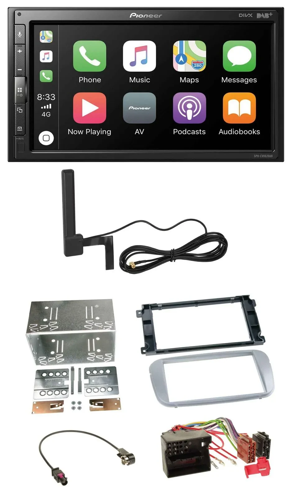 Pioneer USB 2DIN Bluetooth DAB MP3 Autoradio für Ford Galaxy C-Max Focus ab 2007