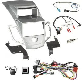 Einbauset Lenkradadapter Doppel DIN Autoradio für Ford Fiesta 2008-10 Display si