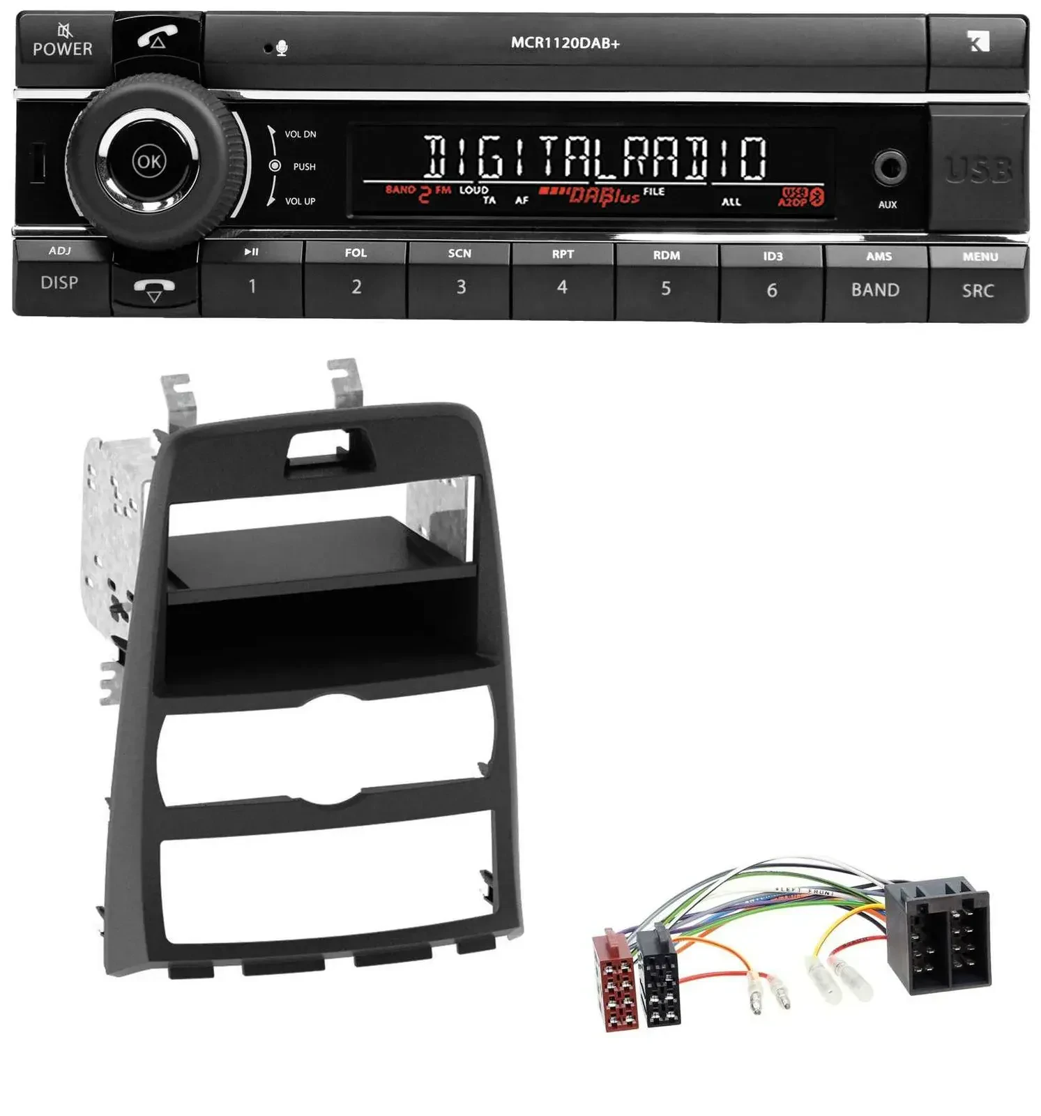 Kienzle Bluetooth MP3 USB DAB Autoradio für Hyundai Genesis BK 10-12 Klimaautoma