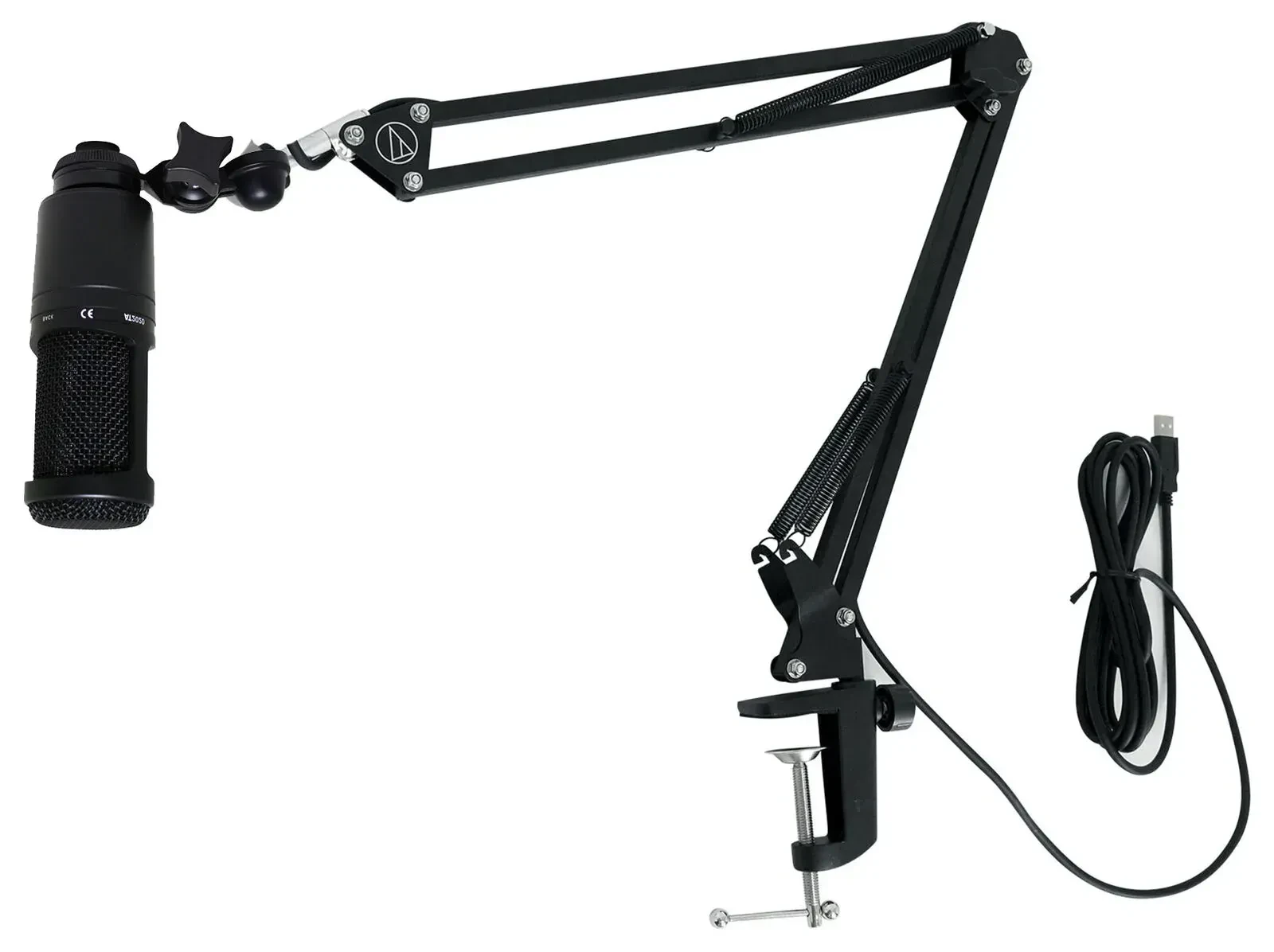 Микрофон Audio-technica AT2020 конденсаторный, кардиоидный, для студии, с boom-стойкой
