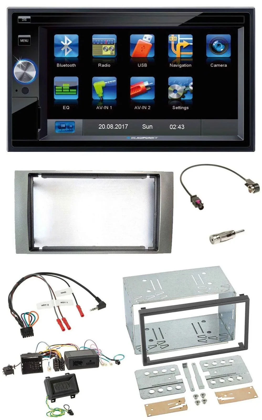 Blaupunkt SD USB TMC Bluetooth 2DIN Lenkrad Navigation für Ford Kuga 2008-2012 s