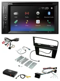 Pioneer Bluetooth Lenkrad USB 2DIN DAB DVD Autoradio für VW Golf VII 7 2012-2018