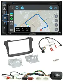 Alpine DAB TMC Bluetooth 2DIN USB Lenkrad Navigation für Hyundai i40 11-19 AUX U