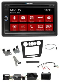 Blaupunkt TMC USB Lenkrad Bluetooth DAB 2DIN Navigation für BMW 1er PDC man. Kli