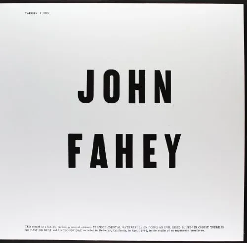 Виниловая пластинка John Fahey - Blind Joe Death [New Vinyl LP]