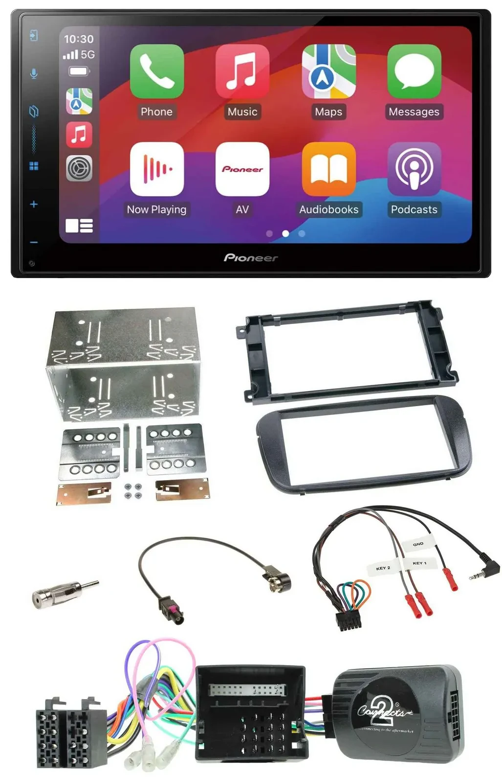 Pioneer DAB USB Lenkrad Bluetooth 2DIN Autoradio für Ford S-Max Mondeo Profi sch